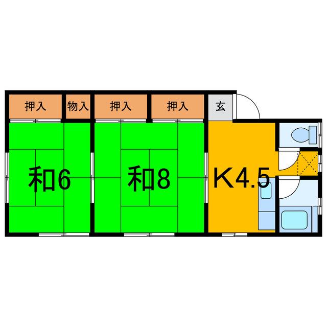 MODELIST蔵王(2K/1階)の間取り写真