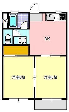 フォーブル村松I(2DK/2階)の間取り写真