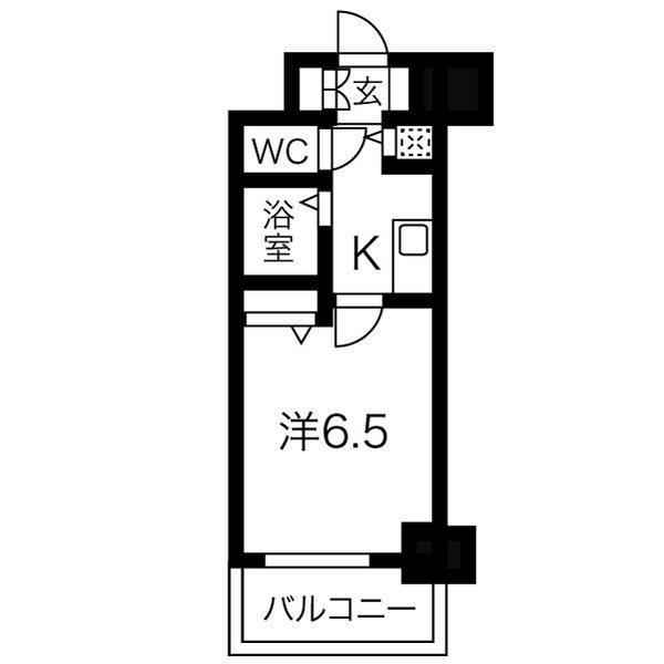 プレサンス新栄デコール(1K/9階)の間取り写真