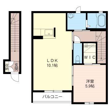 パストラル(1LDK/2階)の間取り写真