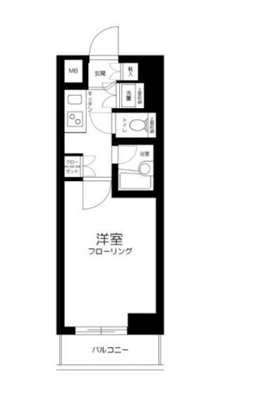 ルーブル大塚弐番館(1K/2階)の間取り写真