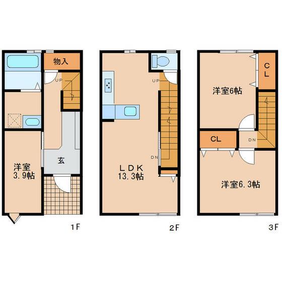 GRANNEXT1大道(3LDK/1階)の間取り写真