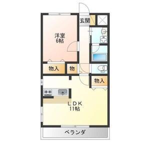 ベルタ カーサ(1LDK/1階)の間取り写真