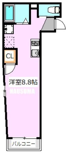 GLANZ 町屋II(ワンルーム/3階)の間取り写真
