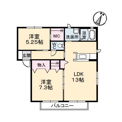 アークデザイン大門(2LDK/2階)の間取り写真