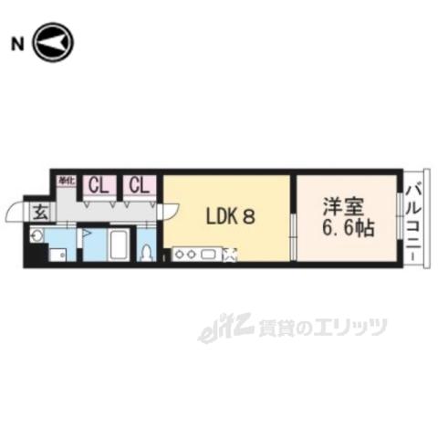LOTUSGRANDEMARUTAMAC(1LDK/3階)の間取り写真