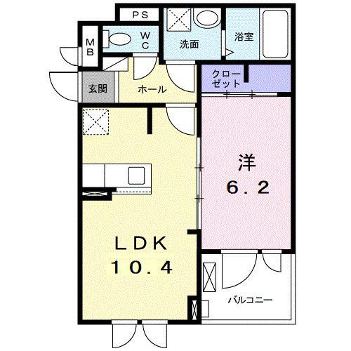 ラ・ルーチェ Y(1LDK/3階)の間取り写真