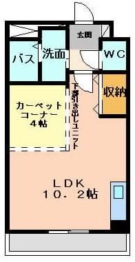 HILLS VILLAGE(1LDK/2階)の間取り写真