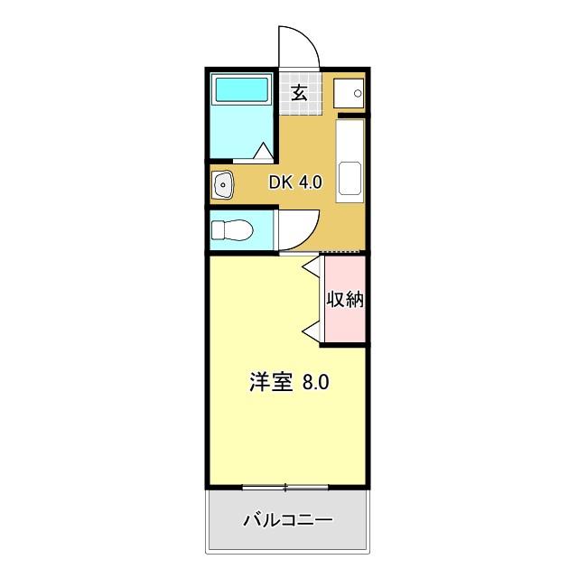 メゾンあおい(1K/3階)の間取り写真