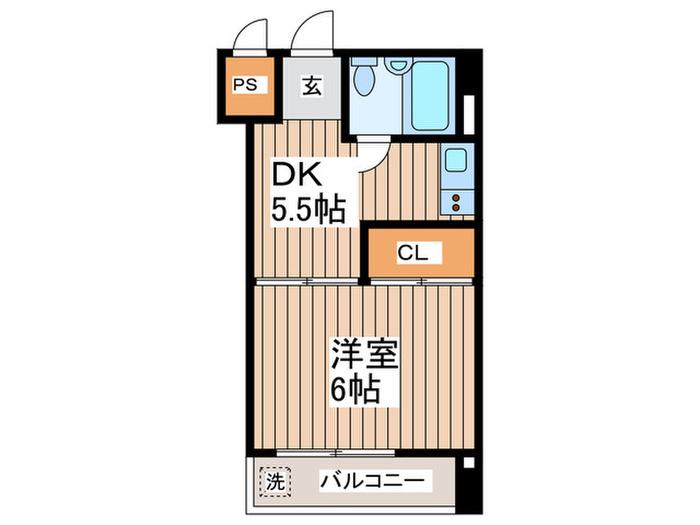 佐藤コーポ(1DK/1階)の間取り写真