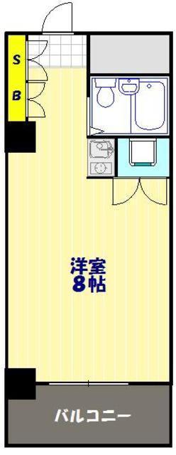 コロネード蕨(ワンルーム/4階)の間取り写真
