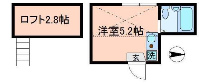 シャンテアムール亀戸(ワンルーム/3階)の間取り写真