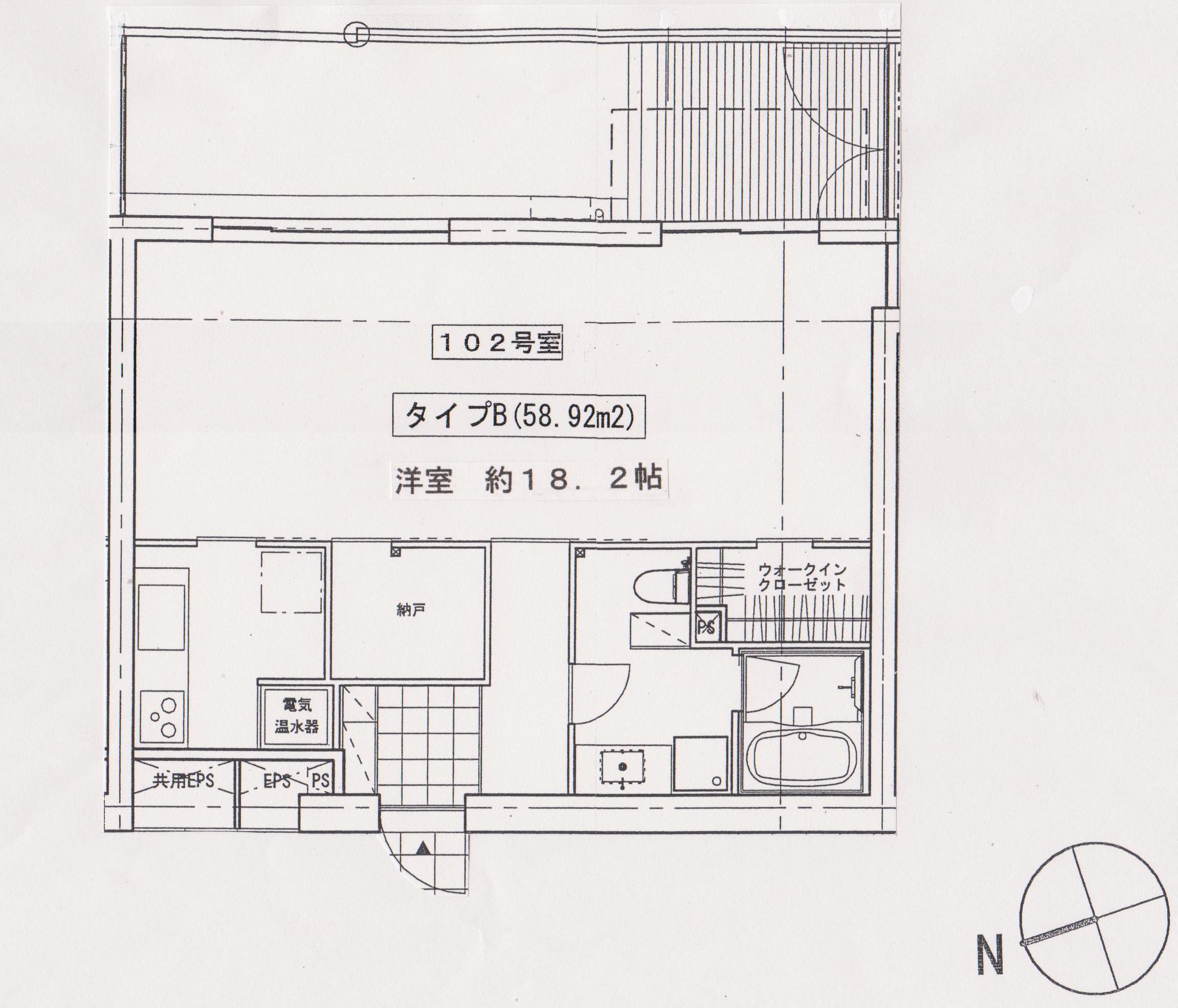 白金台アルビラ(1SK/1階)の間取り写真