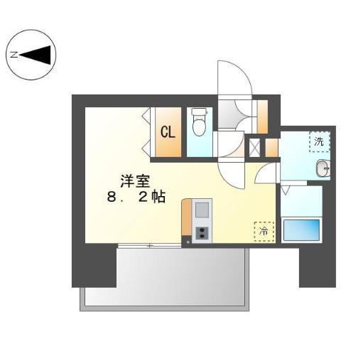 SHOKEN RESIDENCE名古屋(1K/7階)の間取り写真
