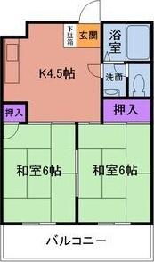 プレアール今光(2K/3階)の間取り写真