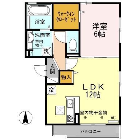 リベルテ333(1LDK/1階)の間取り写真