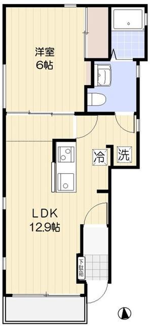 東京メトロ丸ノ内線 茗荷谷駅 徒歩8分 2階建 築6年(1LDK/1階)の間取り写真