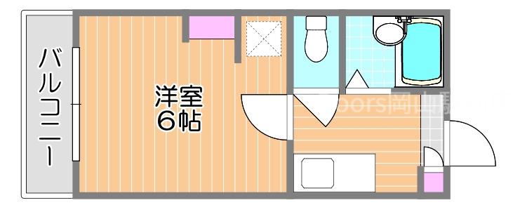 プレアール南方I(1K/2階)の間取り写真