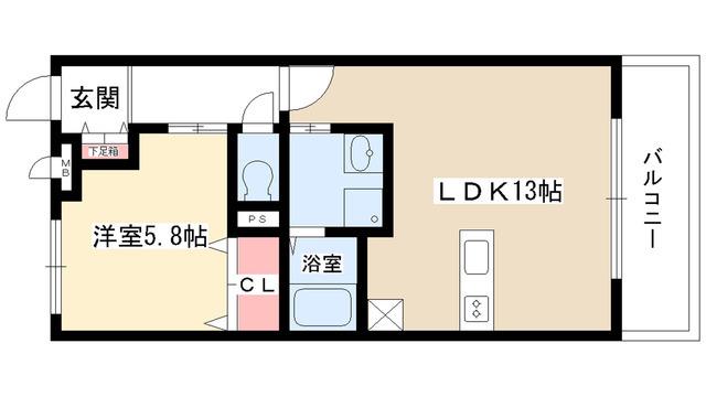 パークフロント香久山(1LDK/3階)の間取り写真