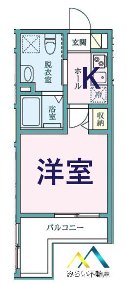 COLINA保土ヶ谷(1K/2階)の間取り写真