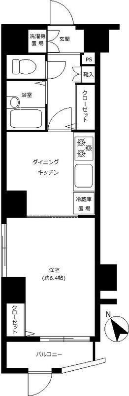 シンシア本郷三丁目(1DK/2階)の間取り写真