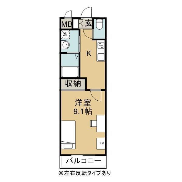 PARK SIDE SANCO(1K/1階)の間取り写真