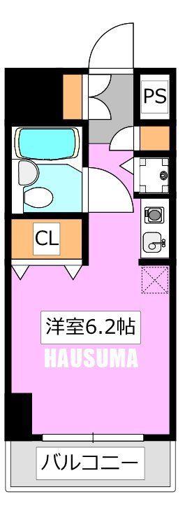 フロール巣鴨(ワンルーム/3階)の間取り写真
