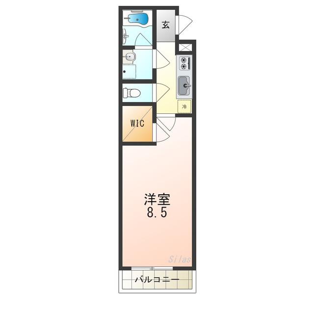 フジパレス浜寺ノースI番館(1K/2階)の間取り写真