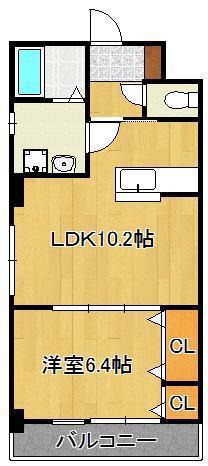 HAMIEL真鶴(1LDK/10階)の間取り写真