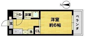 RIGEL岡町(1K/4階)の間取り写真