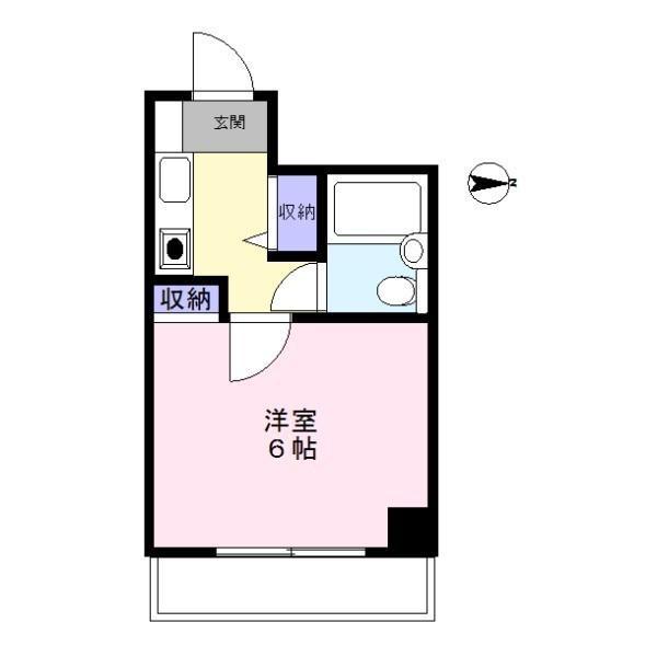 クリオ石川台壱番館(1K/2階)の間取り写真