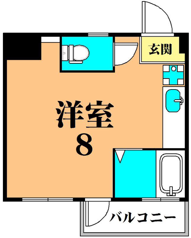 さくらマンション(ワンルーム/2階)の間取り写真
