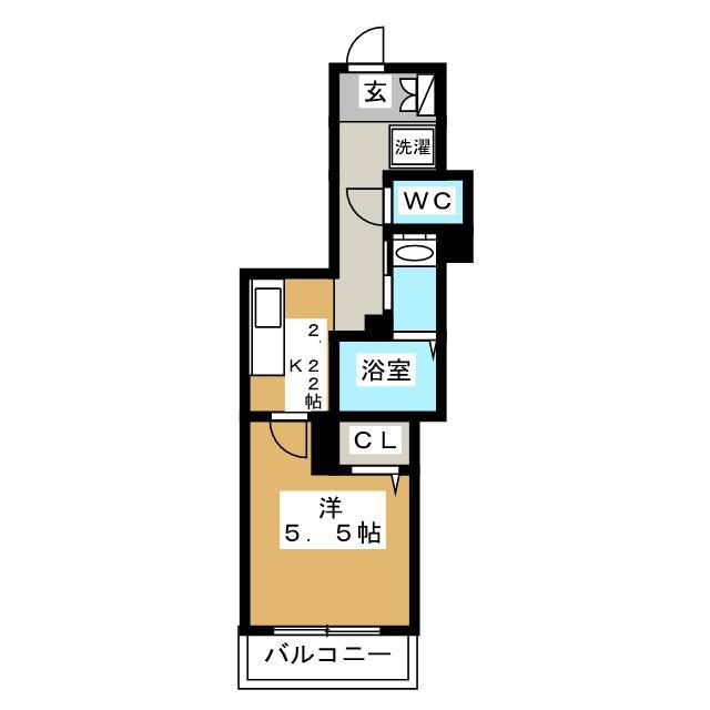 ペンディーオソプラ鶴見中央 II(1K/1階)の間取り写真