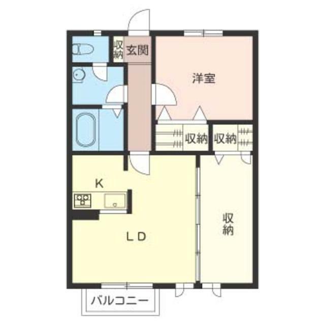 ボー・セジュールI番館(2LDK/2階)の間取り写真
