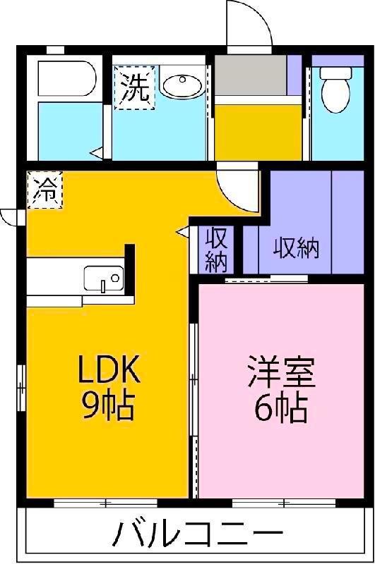 アーバンJ(1LDK/2階)の間取り写真