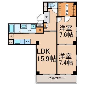 マンション新瑞(2LDK/2階)の間取り写真
