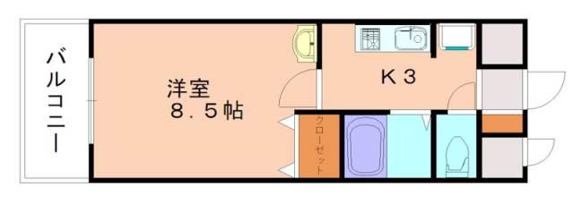 さくらマンション(1K/4階)の間取り写真