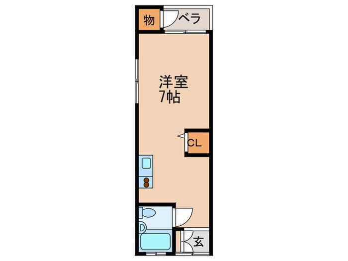 加茂文化(ワンルーム/1階)の間取り写真