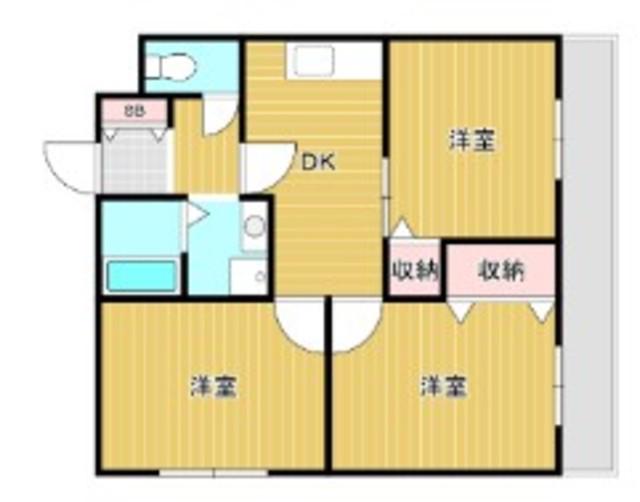 エクセルハイツ小林(3DK/3階)の間取り写真