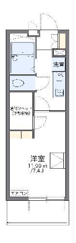 レオパレスグリーンアイビー(1K/1階)の間取り写真