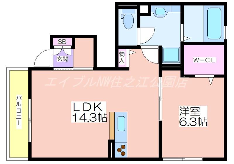 PETITLOGEMENT(1LDK/1階)の間取り写真