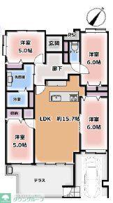 ダイアパレス高尾デュオパルク(4LDK/1階)の間取り写真