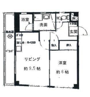 ライフビル(1LDK/3階)の間取り写真