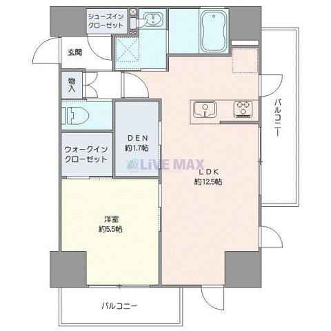 プレミア亀有(1SLDK/6階)の間取り写真