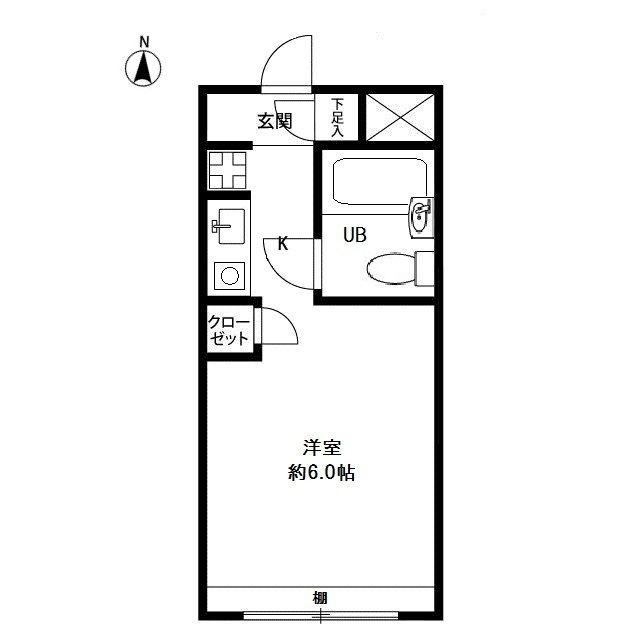 KSマンション(ワンルーム/3階)の間取り写真