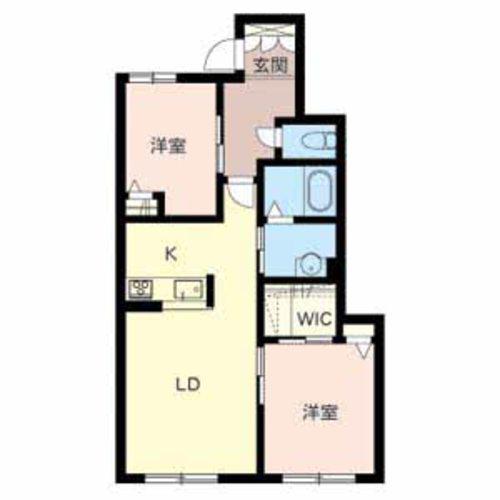 グランドゥール英賀保(2LDK/1階)の間取り写真