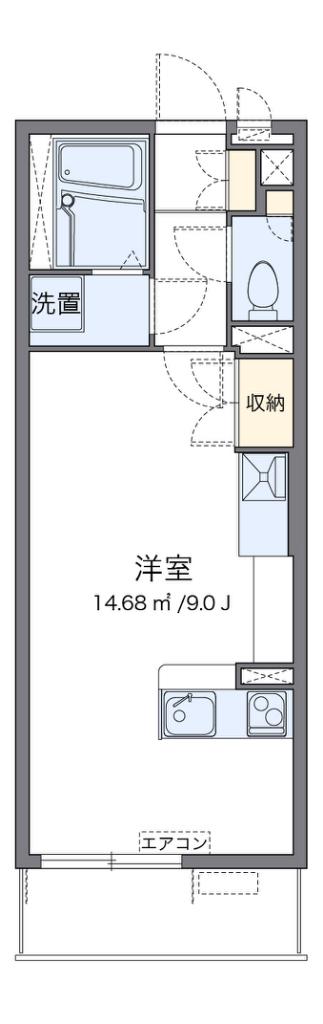 ミランダ浪華V(ワンルーム/3階)の間取り写真