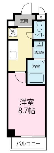 LA GRAN TOWER イオメール(1K/5階)の間取り写真