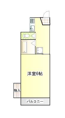 エトス平尾(1K/4階)の間取り写真