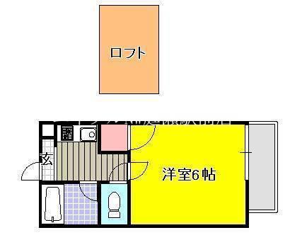 リバティー20(1K/1階)の間取り写真